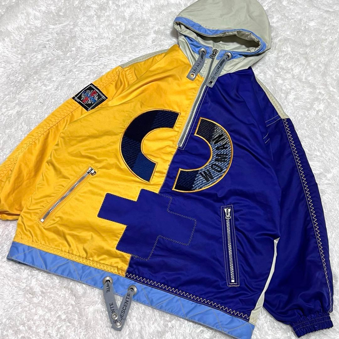 レトロ　スノーウェア　デサント　スキーウェア　ハーフジップ　アノラックパーカー