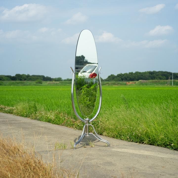 レア アノニマス 姿見 スタンドミラー 鏡 オーバル
