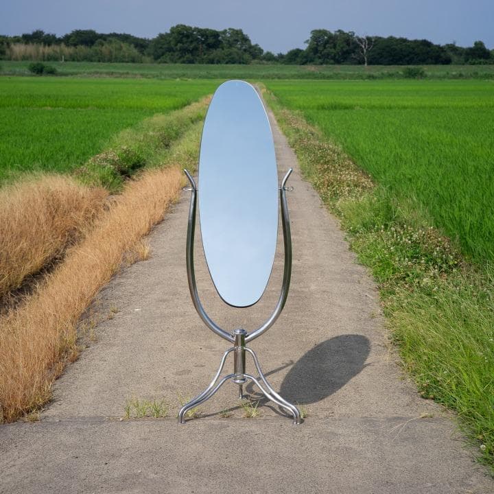 レア アノニマス 姿見 スタンドミラー 鏡 オーバル