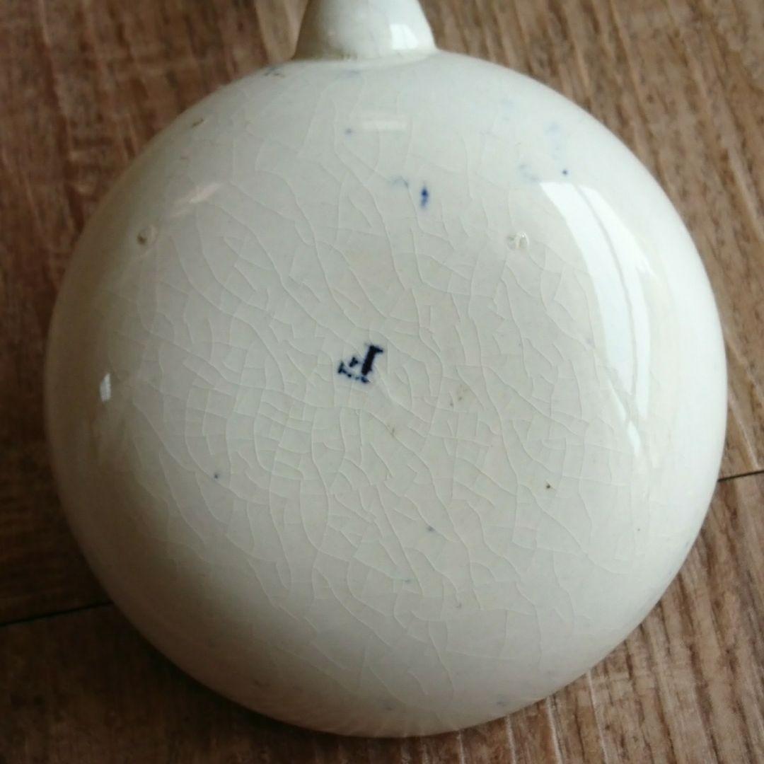 イギリスアンティーク レードル ブルー＆ホワイト ヴィクトリアン