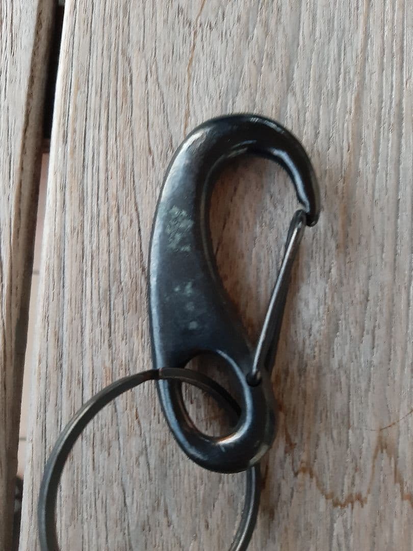 ジャムホームメイドビッグワンカラビナキーリングキーホルダーブラック黒