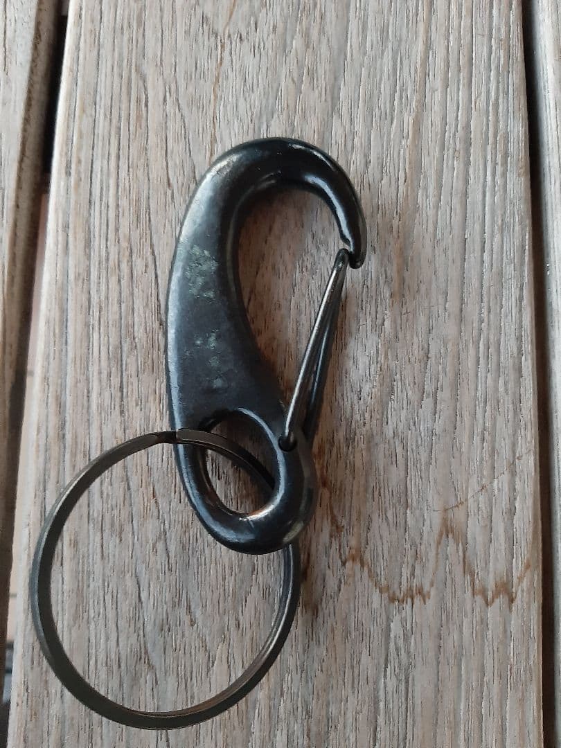 ジャムホームメイドビッグワンカラビナキーリングキーホルダーブラック黒