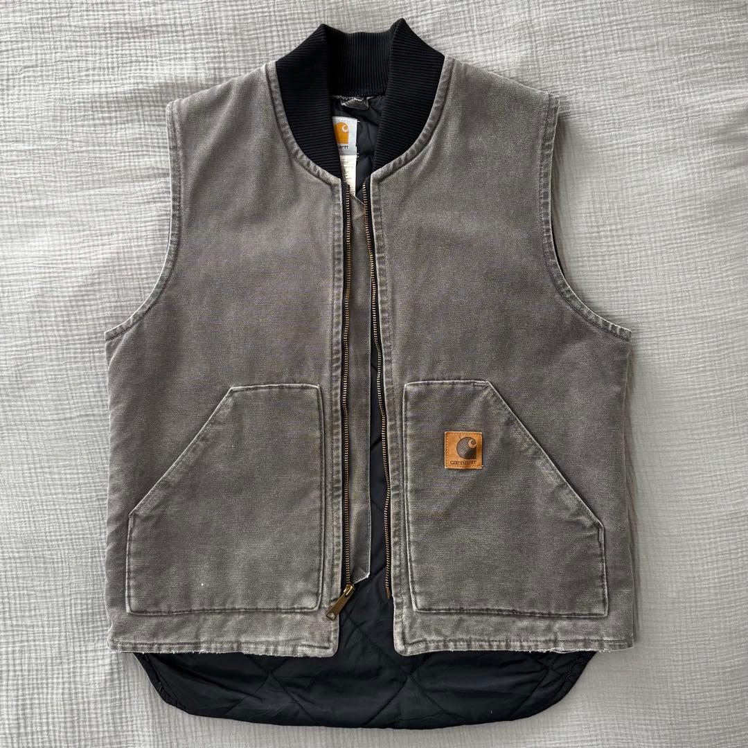 Carhartt カーハート ダックベスト USA製　V02 CMT グレー