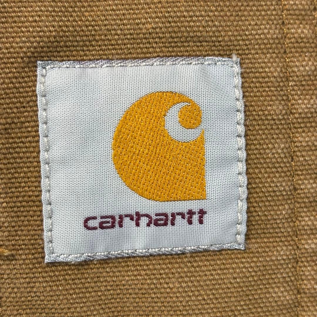 カーハート ダック オーバーオール ワーク ペインター パンツ ブラウン ロゴ