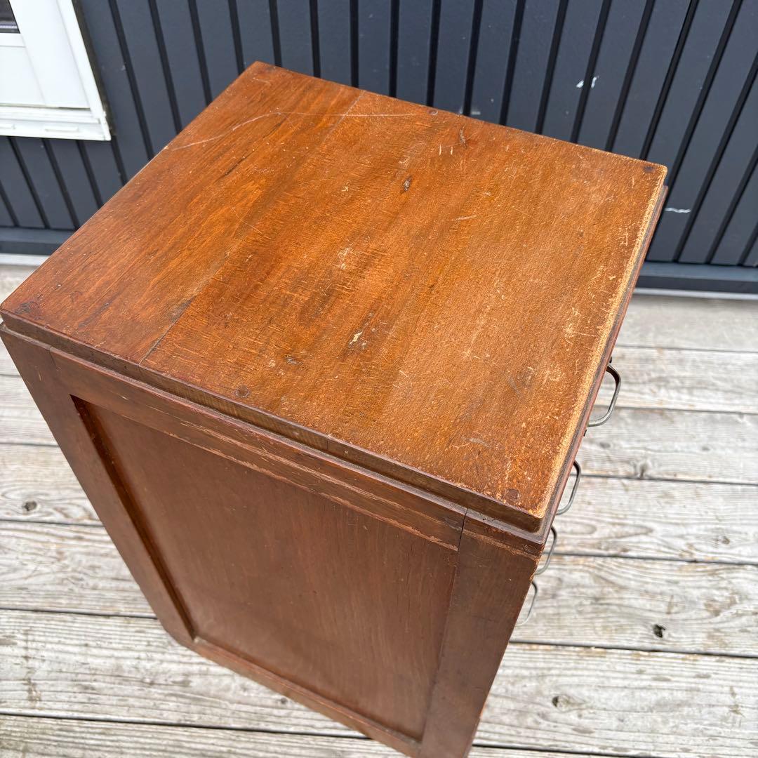 昭和レトロ アンティーク 古家具 道具箱 木製チェスト 4段 タンス 小箪笥