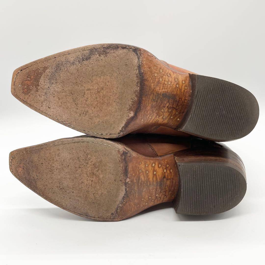 ADAM'S BOOTS アダムスブーツ ウエスタンブーツ 刺繍 レザー