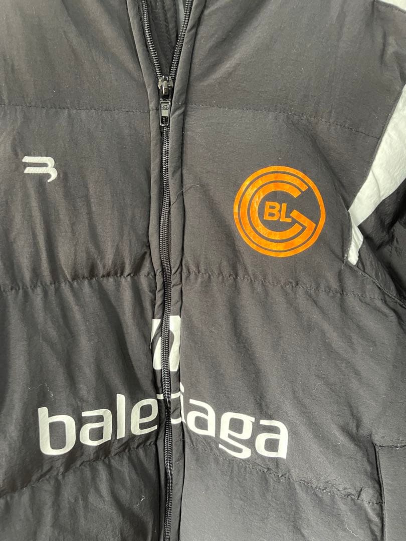 balenciaga サッカー ベンチコート 黒/白 XLサイズ