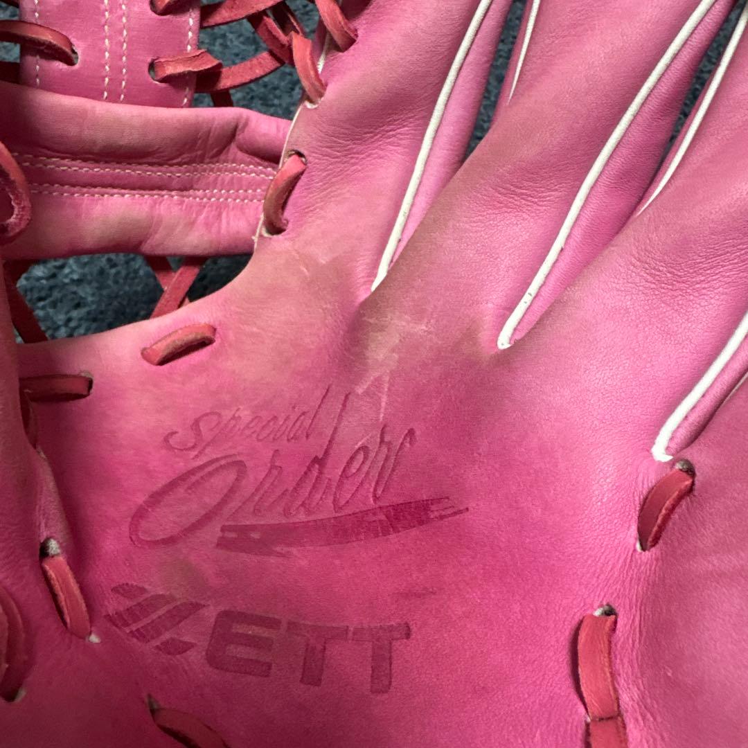 ZETT 硬式グローブ スペシャルオーダー　内野用　ピンク
