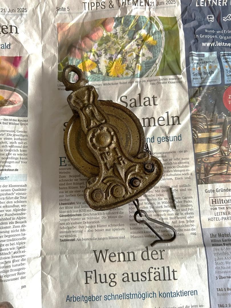 フランスアンティーク　ランププーリー　照明金具　ブロカント　古道具