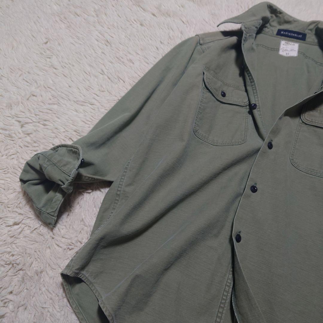 【希少】マディソンブルー 長袖シャツ ハンプトン バッグサテン カーキ