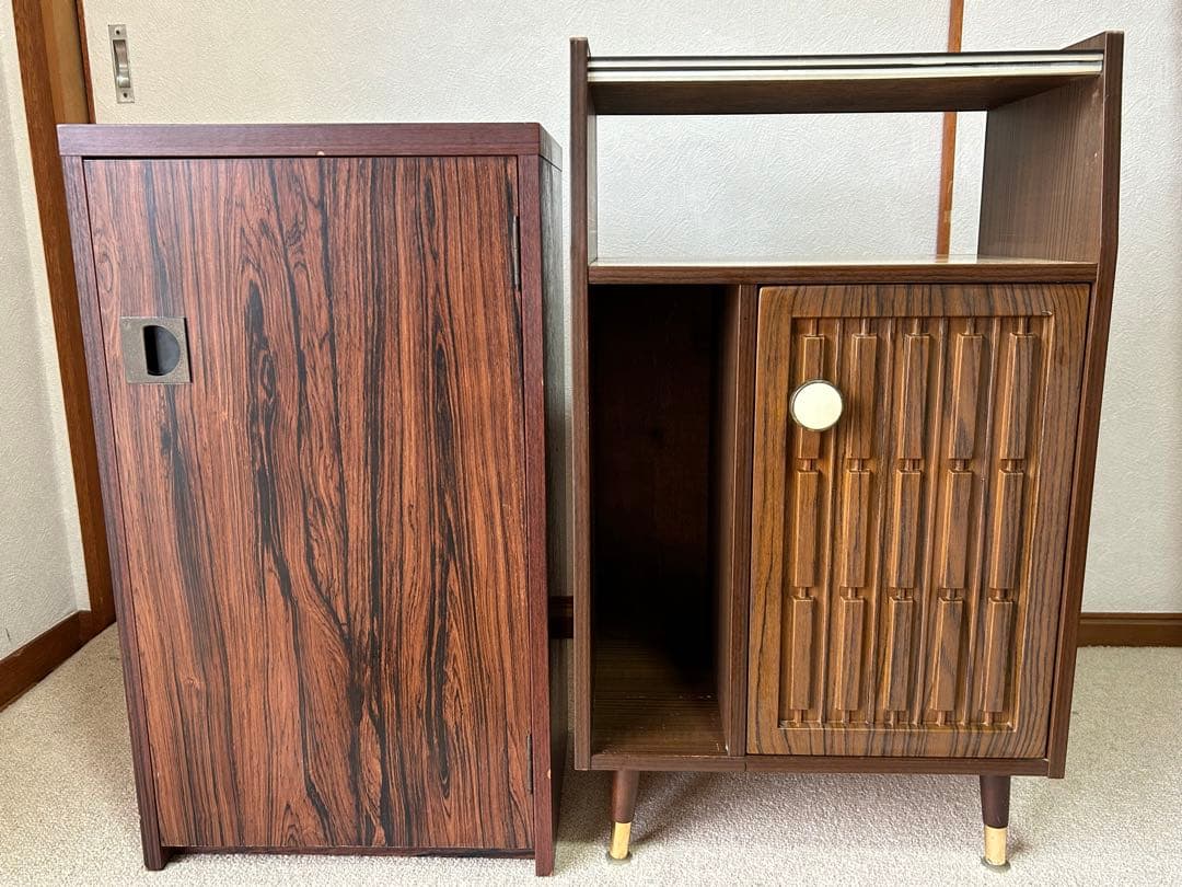 昭和レトロ 飾り棚　キャビネット ヴィンテージ　ミッドセンチュリー　収納　当時物
