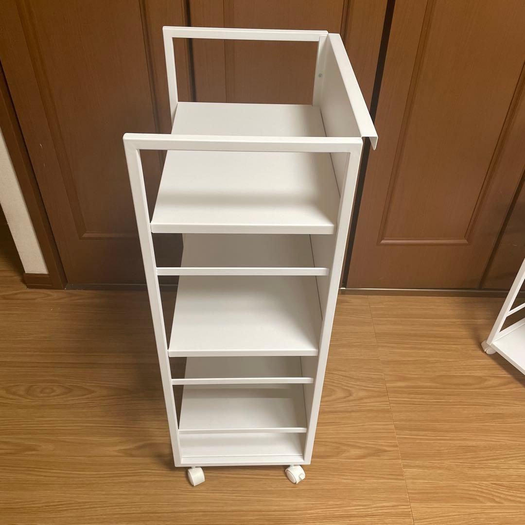 山崎実業 目隠しワゴン タワー L ホワイト 1419