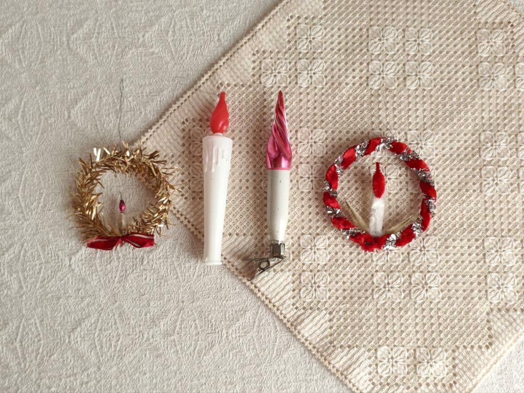 * vintage ornament ୨୧ キャンドル型 クリップオーナメント