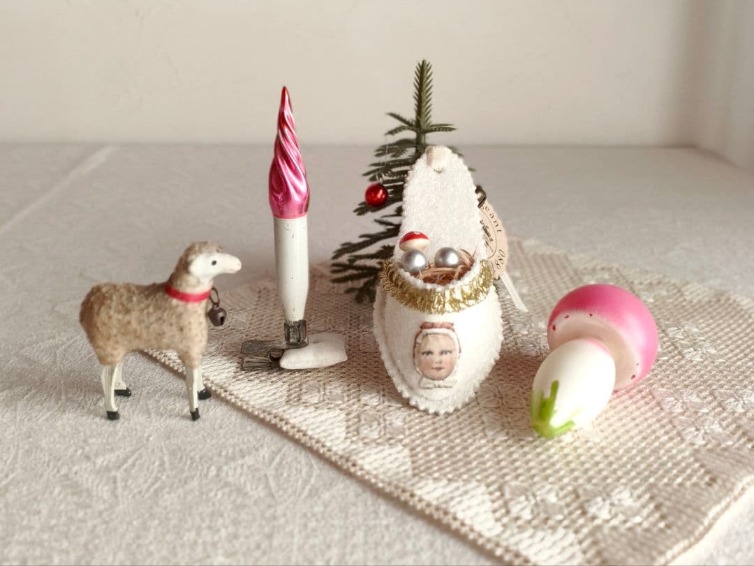 * vintage ornament ୨୧ キャンドル型 クリップオーナメント