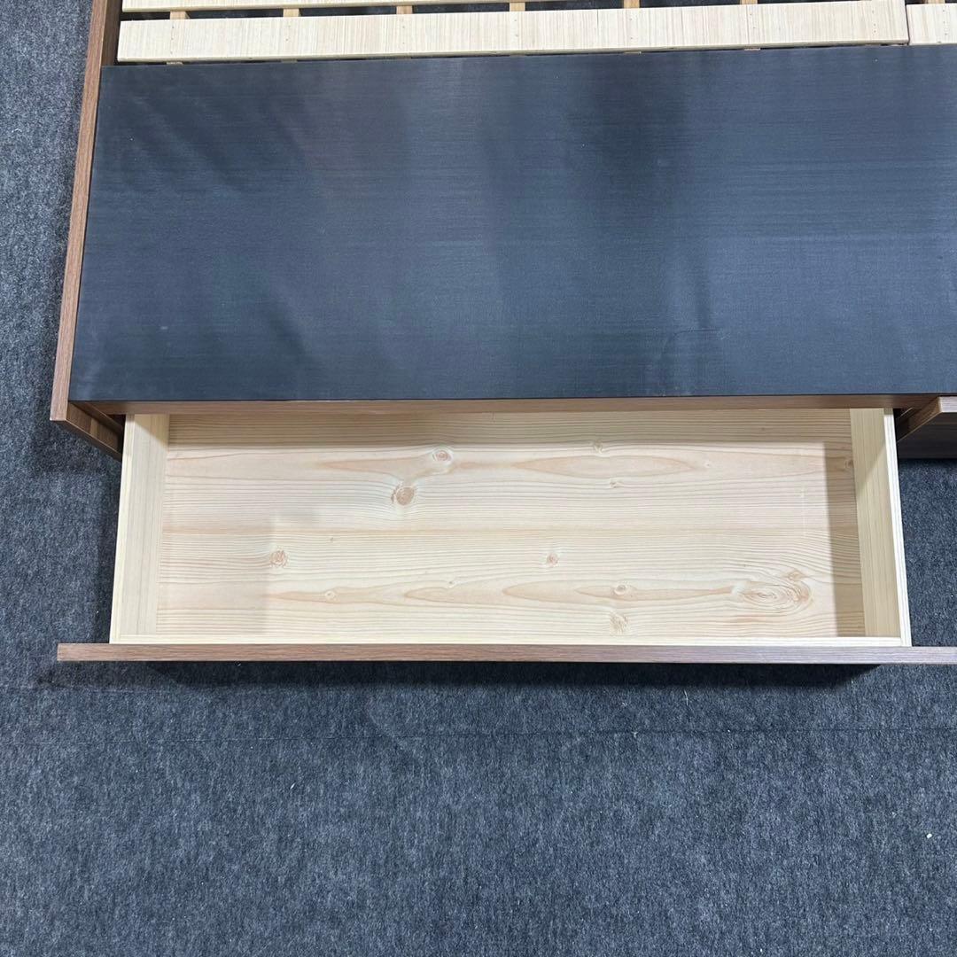 ナフコ 収納付きベッドフレーム シングル コンセント付き シンプル d3471