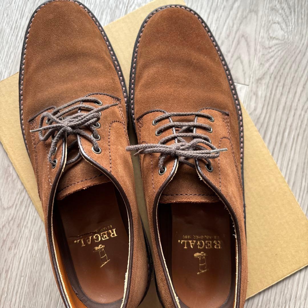 REGAL ブラウン スエード レースアップシューズ