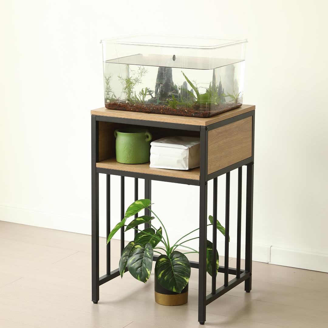 【新品】耐荷重100kg 水槽台 45cm幅 2段収納 頑丈