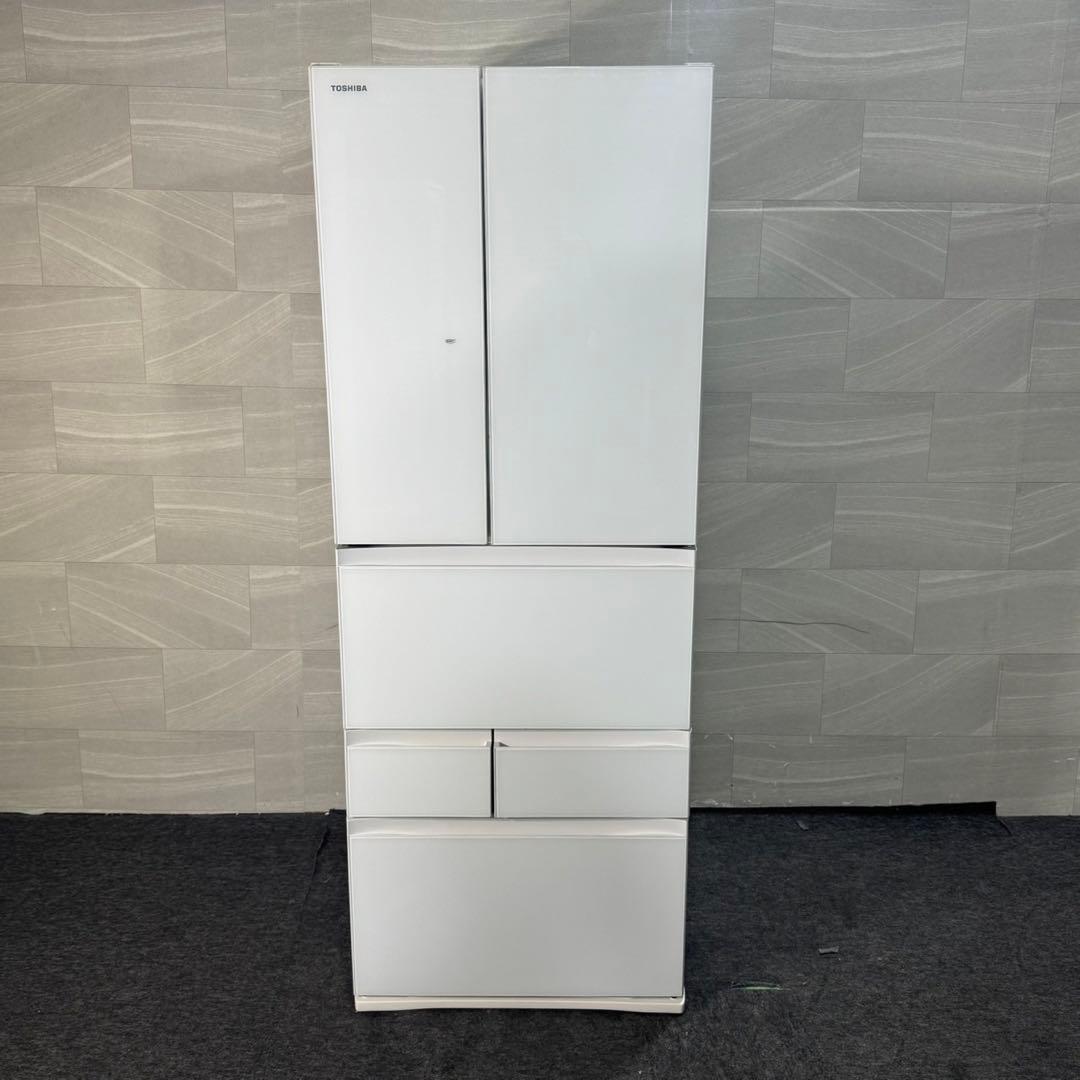 東芝 大型 冷蔵庫 600L 2021年 6ドア ガラスパネル d4806
