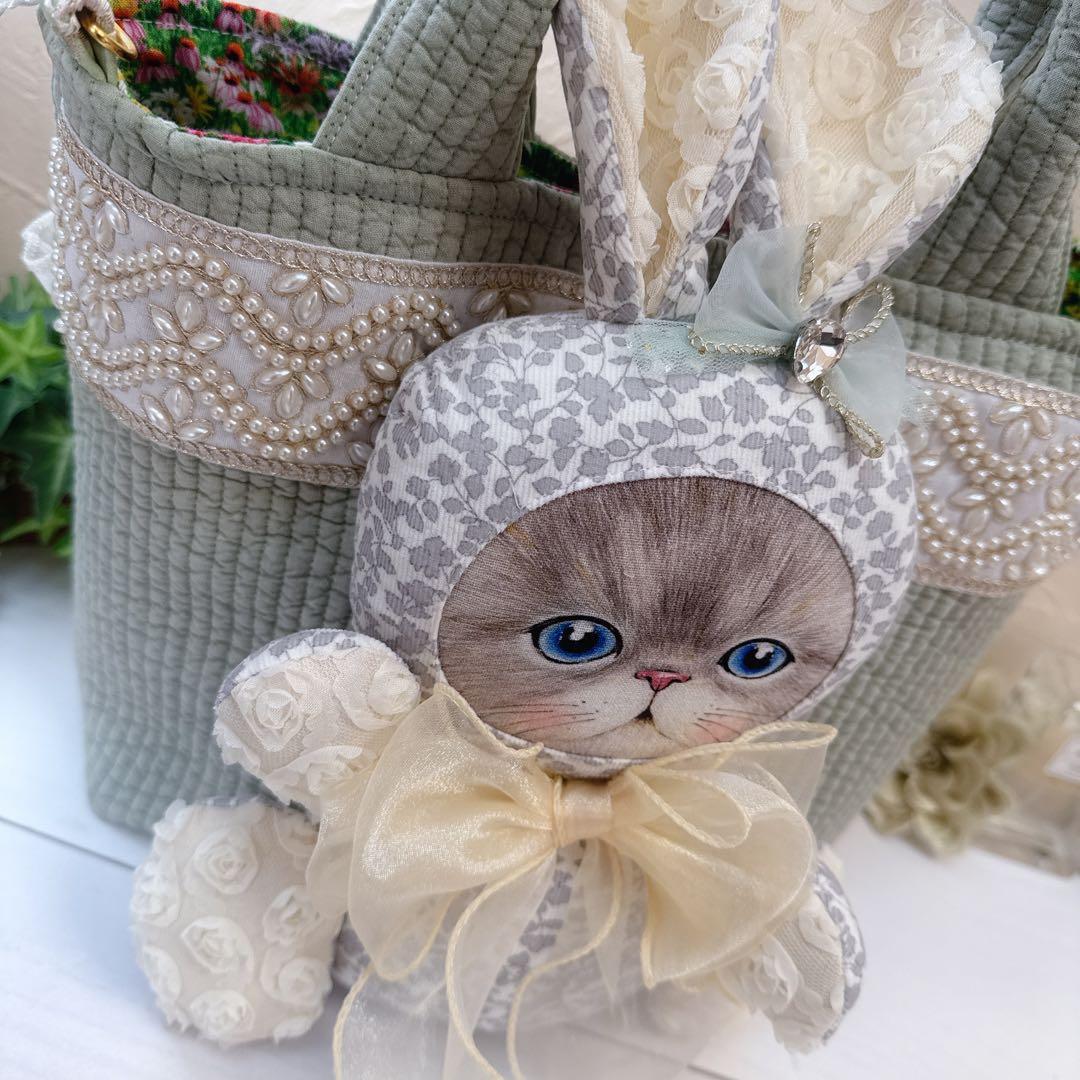 あ*き様 コヤンイサムチョン♡bigるみちゃんヌビ×インド刺繍の春色トートバッグ