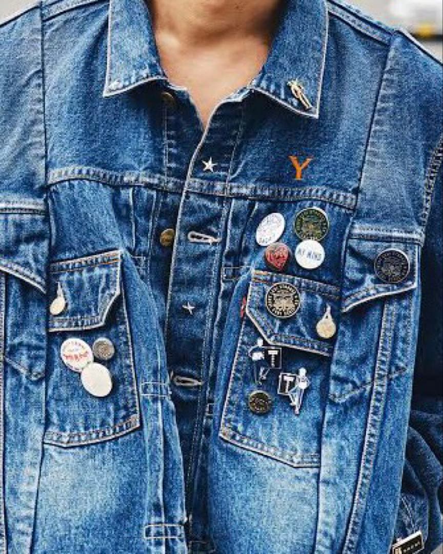 Sacai x Levis 青山店限定ピンズ　シルバー