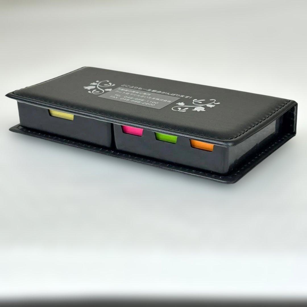 デスクトップふせんセット　レザー調ケース　販促品　78点まとめ売り