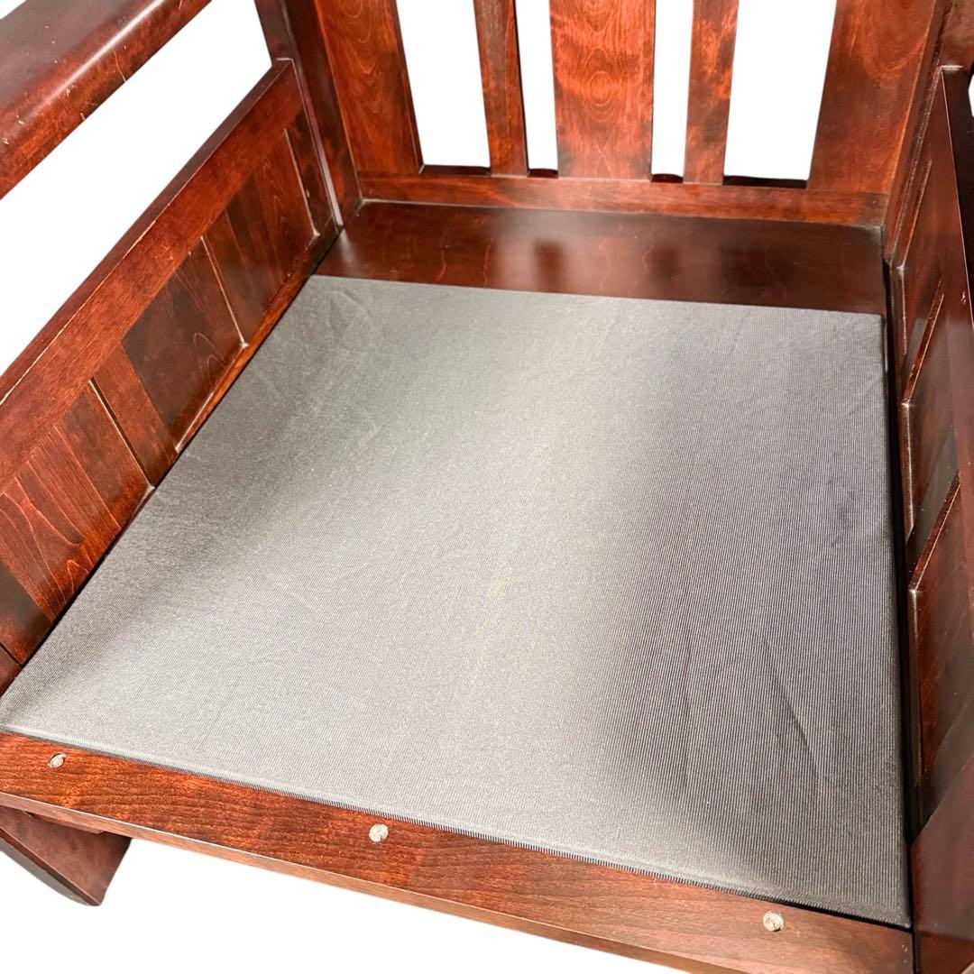 HR735 北海道民芸家具　シングルソファ　1人掛けソファ