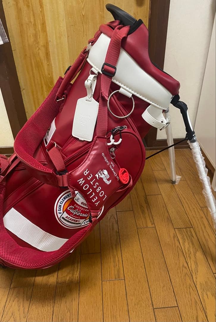 Yellow Lobster 赤 スタンド式キャディバッグ　イエローロブスター
