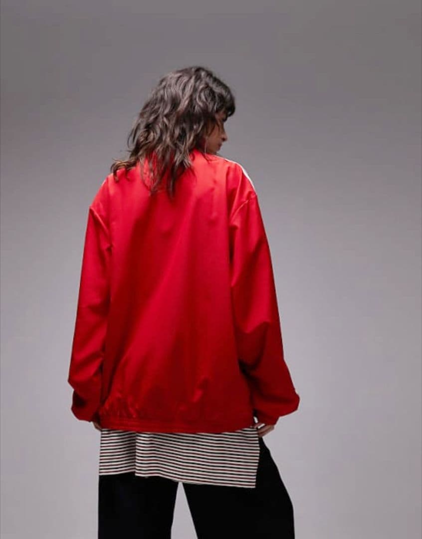赤XL★adileniumオーバーサイズトラックジャケット★ナイロンジャケット