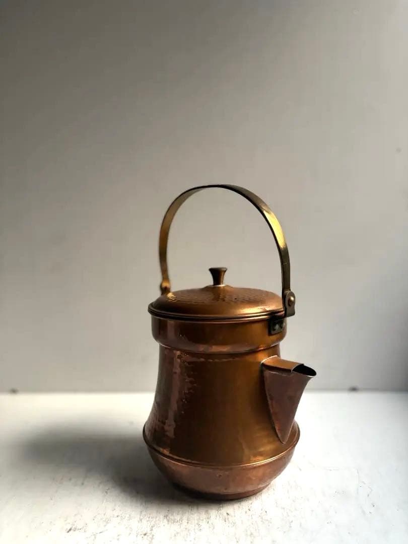 811 ヴィンテージ 純銅製ケトル やかん ポット 民芸 工芸 美品
