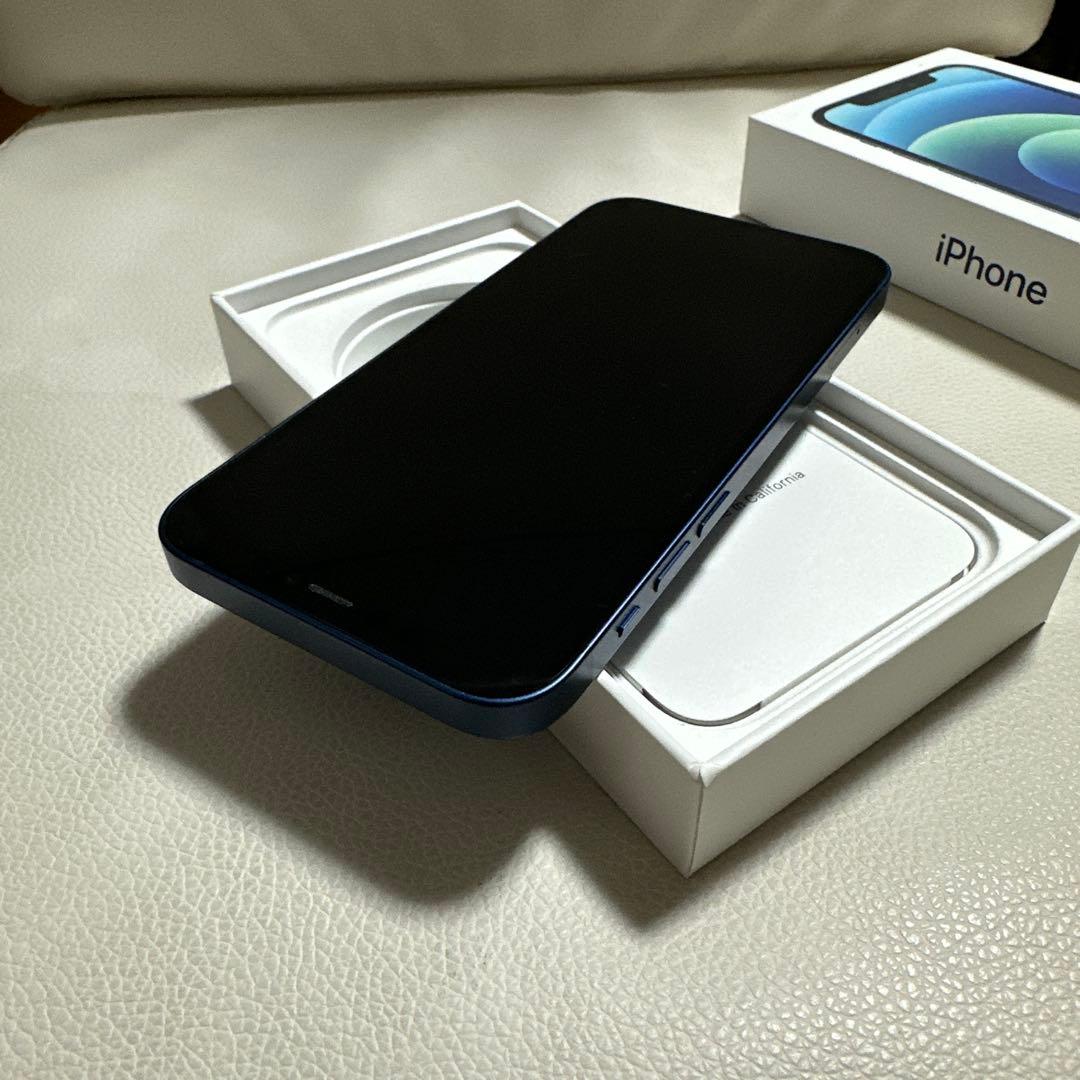 【美品】iPhone 12 64GB ブルー 箱あり