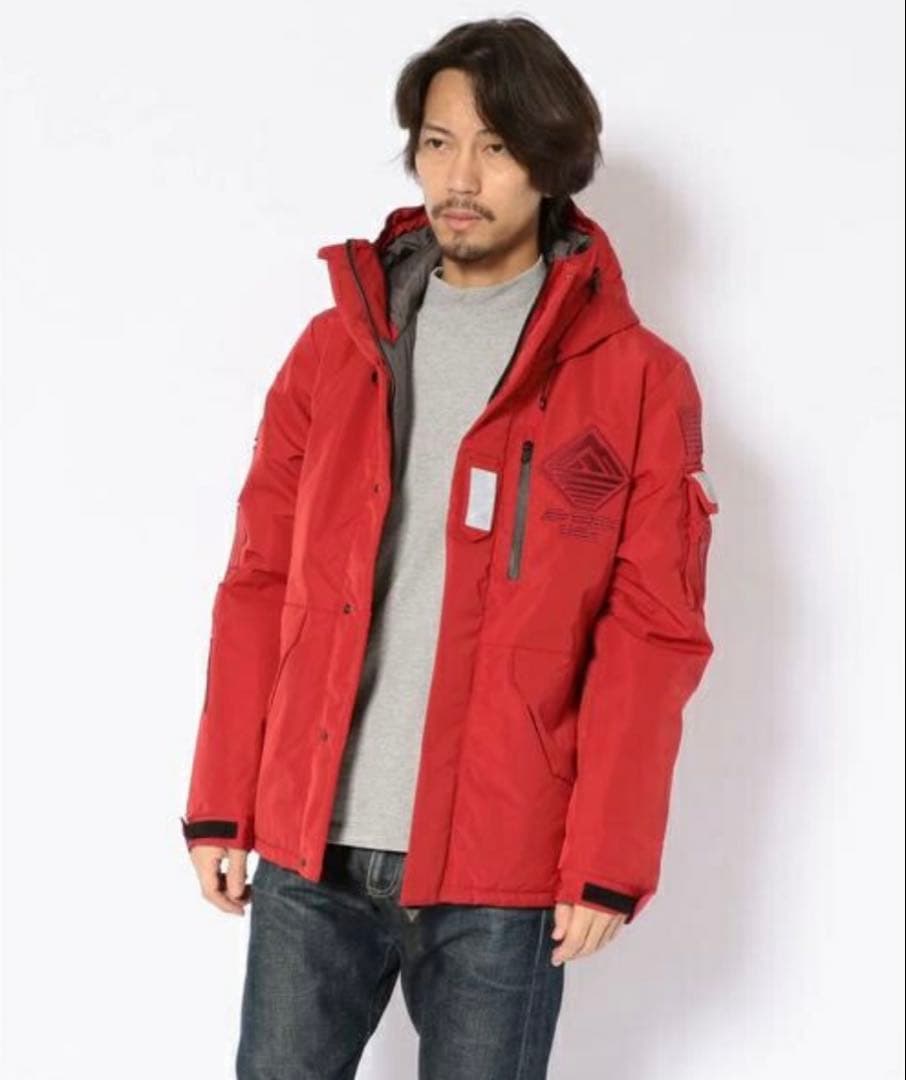 AVIREX 赤 フード付きジャケット