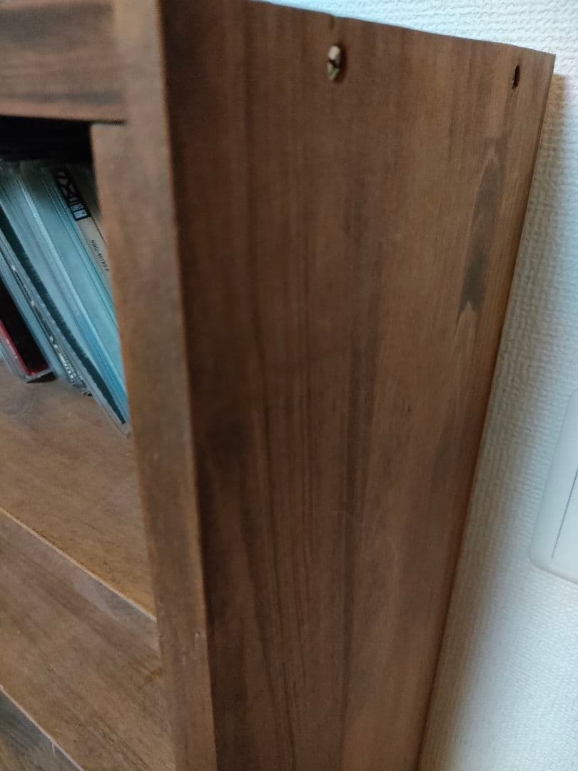 CD.本棚 CD500枚収納 ウォルナット