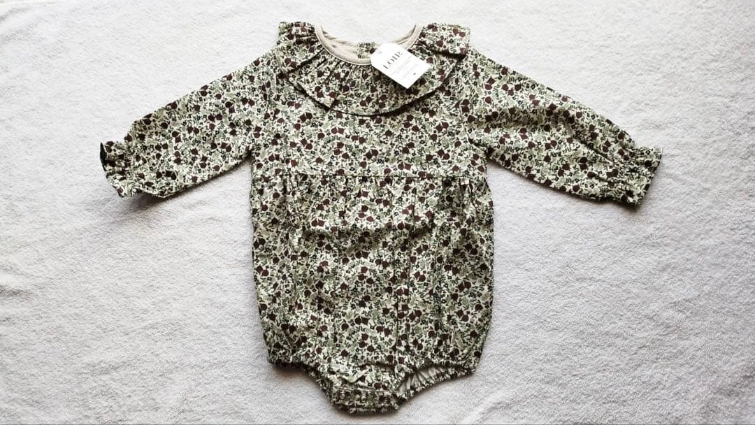 LOIRparis NINE Fleurs bordeaux ロンパース１８M