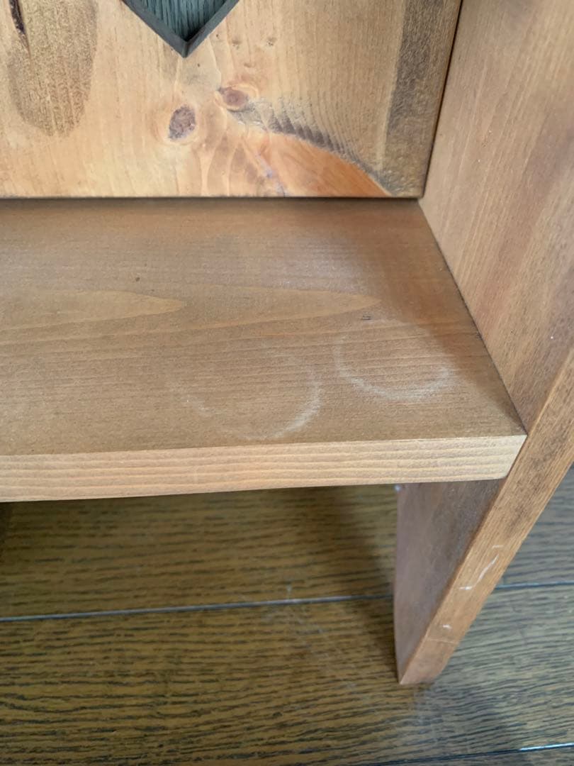 カントリー家具　木製　ハートくり抜き　棚　ラック　シェルフ