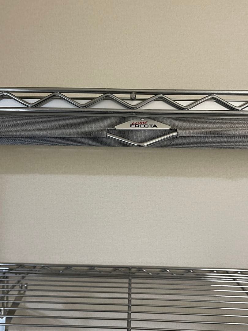  ERECTA シェルフスクリーン付き　スチールラック　ハンガーラック
