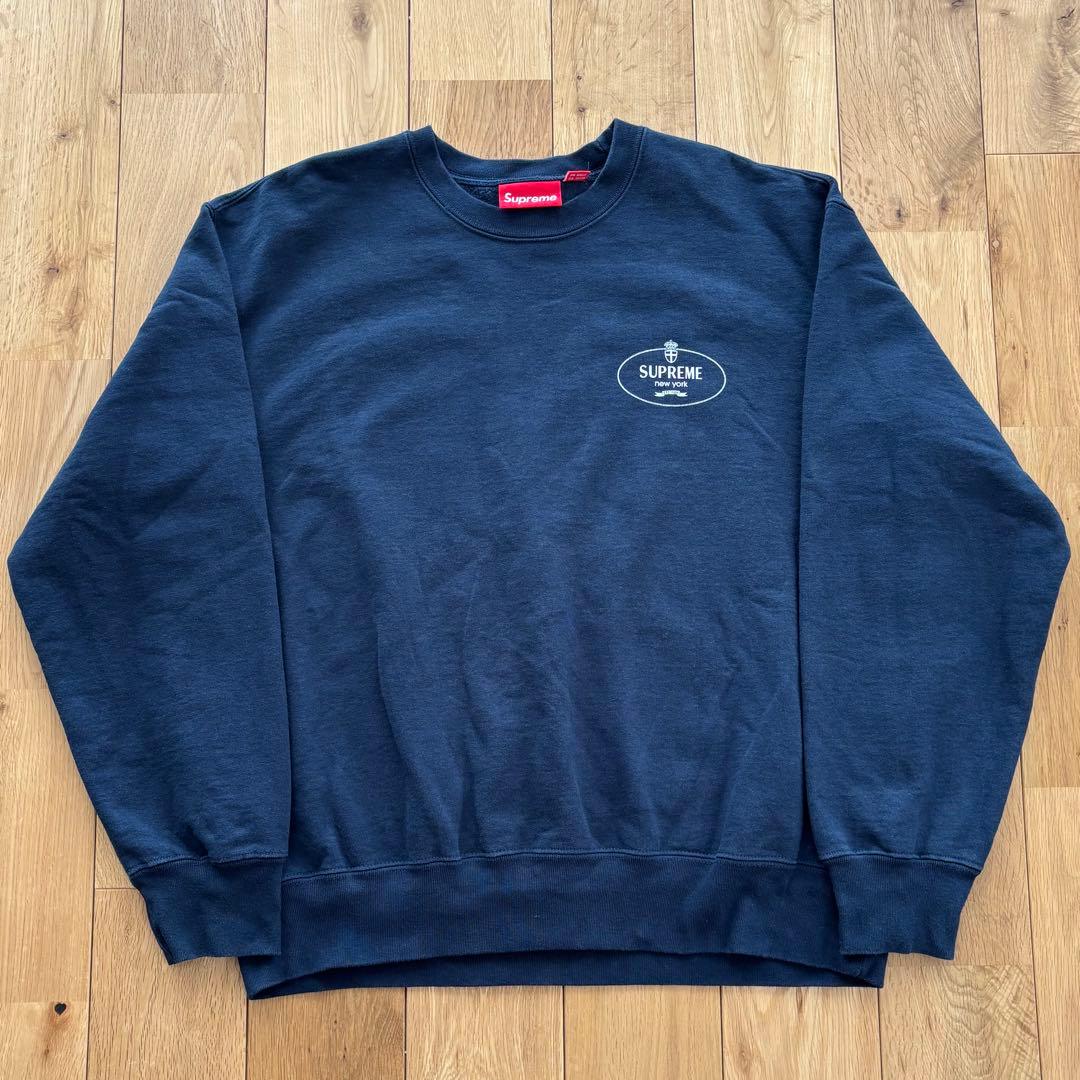 【極希少】Supreme Crest Crewneck ネイビー プラダ 大人気