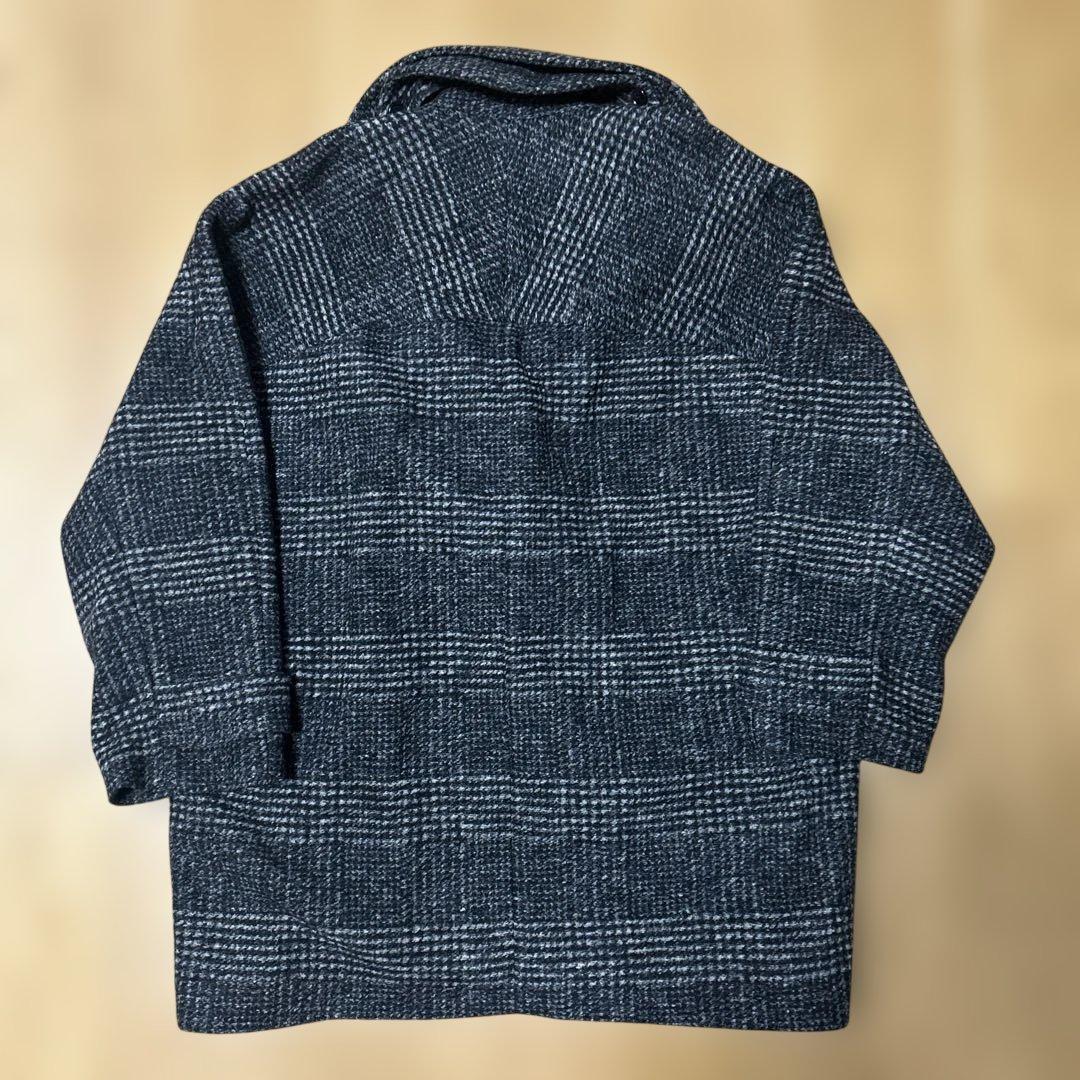 Spick & Span Wスライバーチェックハーフコート　グレー/36