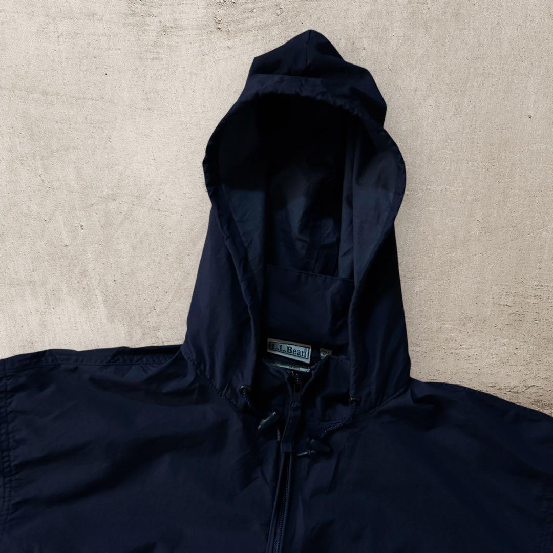 美品90s L.L.Beanエルエルビーンナイロンジャケットドローコード刺繍ロゴ