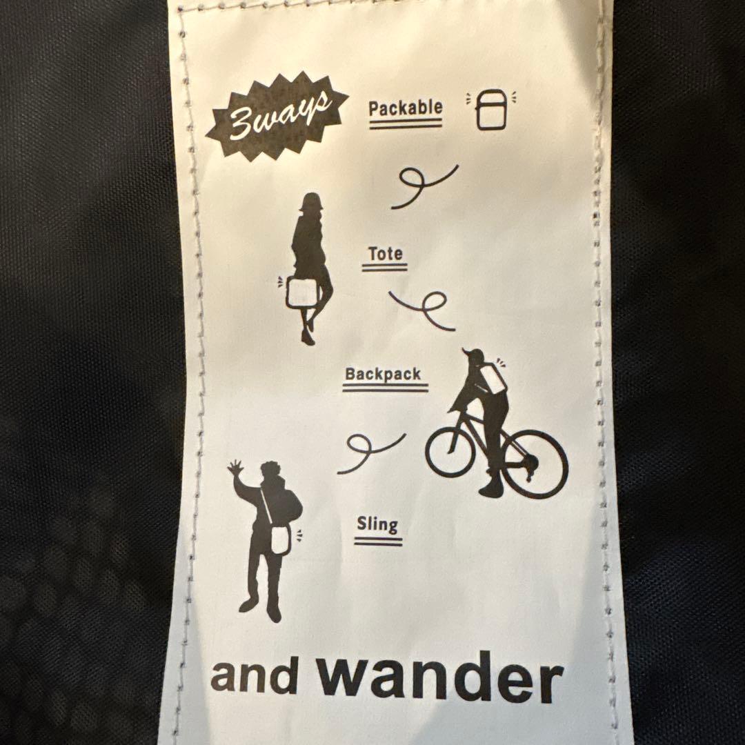 アンドワンダー and wander 3wayバッグ
