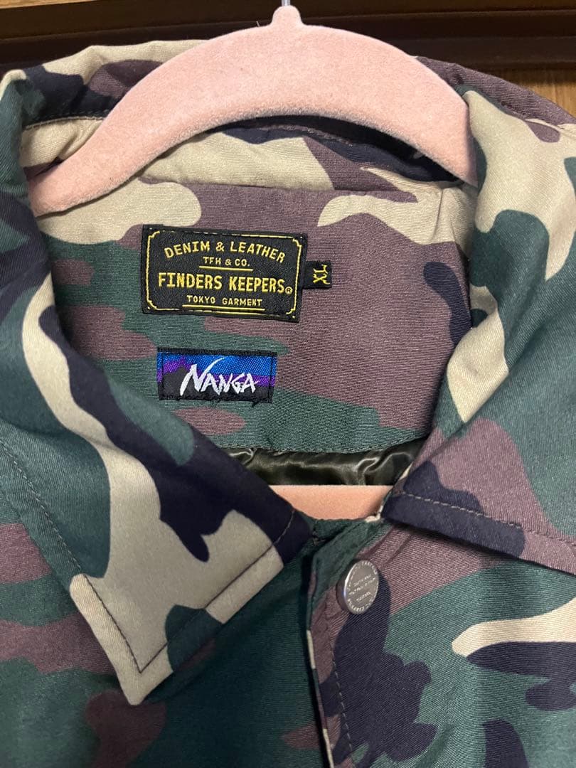FINDERS KEEPERS✖️NANGA 迷彩ダウンジャケットXL