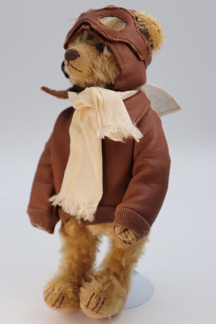 アーティストベア OLD FLYER イギリスSue Lain作 本革ジャケット