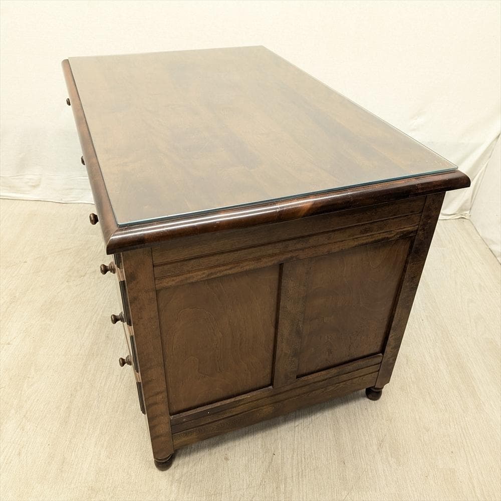 九州民芸家具　樺 カバ材　無垢　片袖デスク　書斎デスク　机　デスク　学習机