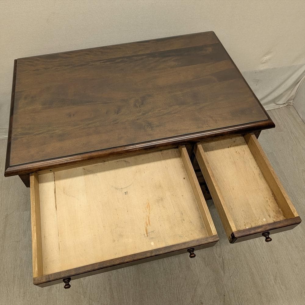 九州民芸家具　樺 カバ材　無垢　片袖デスク　書斎デスク　机　デスク　学習机