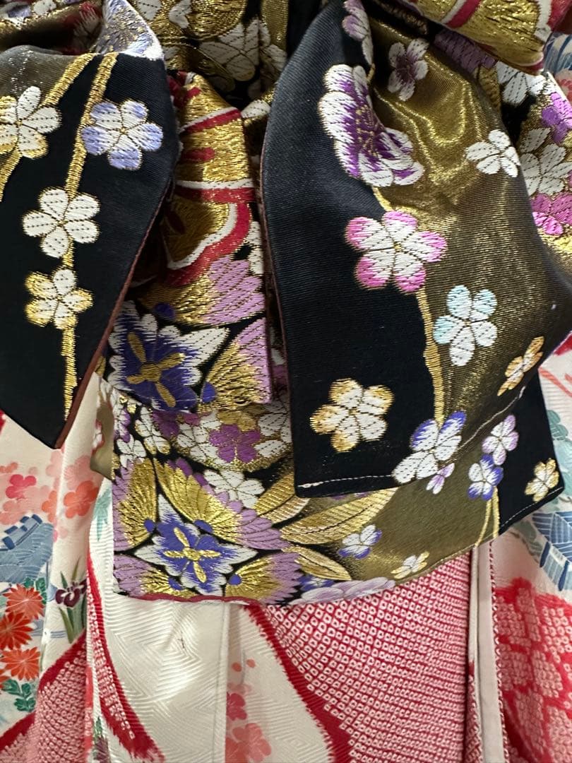 作り帯のみ　二部式　正絹　振袖