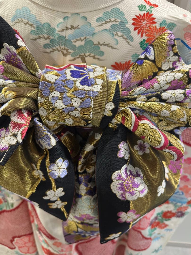 作り帯のみ　二部式　正絹　振袖