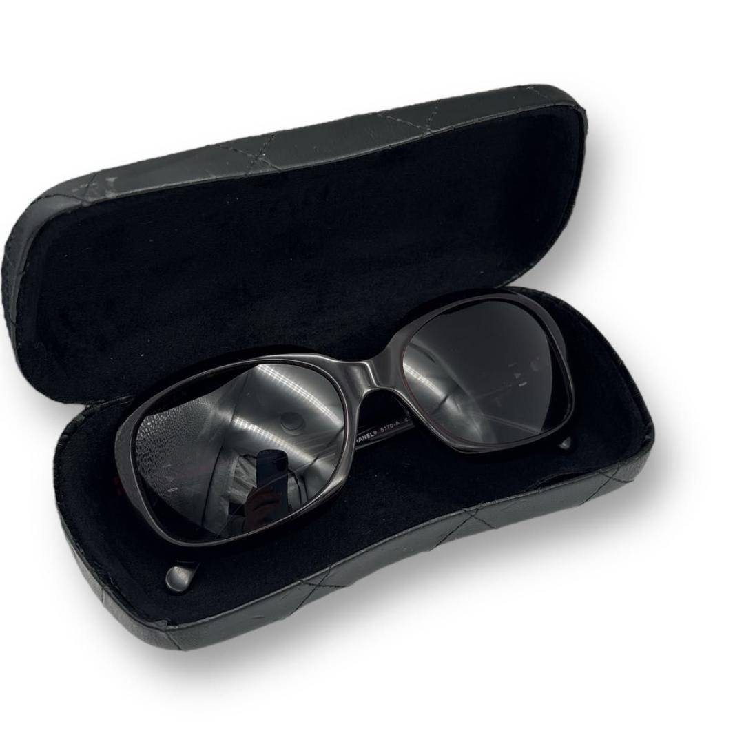 【美品】CHANEL サングラス　リボン ボルドー ケース 箱無し値下げ品