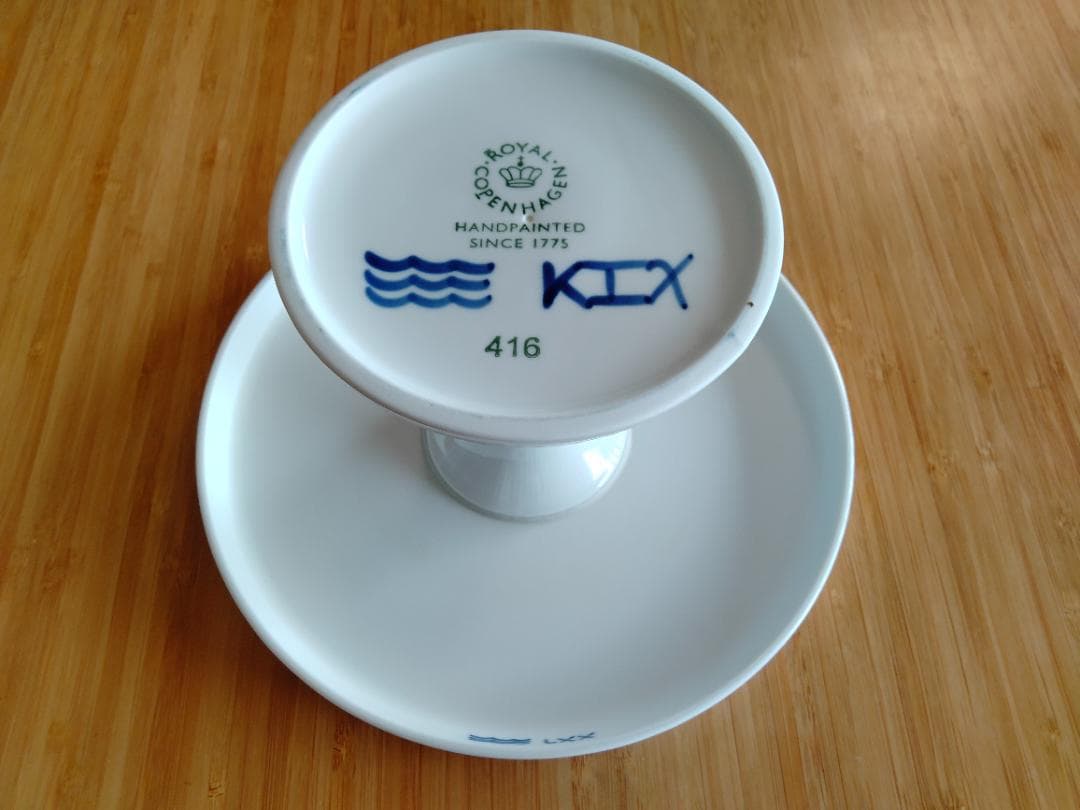 ロイヤルコペンハーゲン ケーキディッシュ ブルーフルーテッドメガ