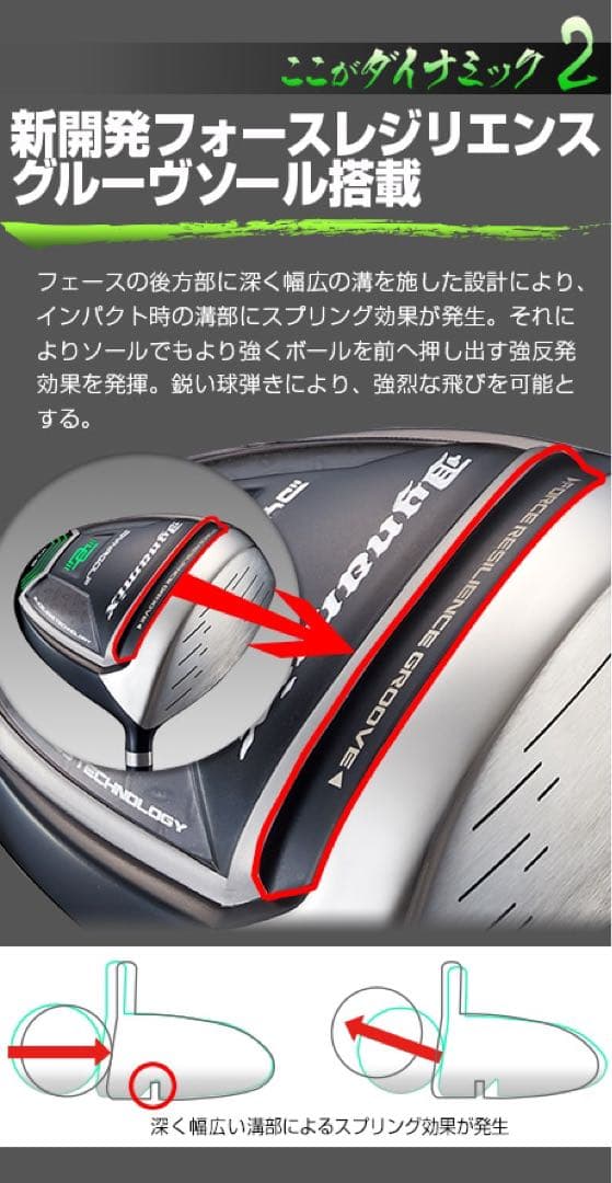 【新品】ほぼ 高反発 適合最強反発力の飛び★ ダイナミクス 三菱飛匠シャフト仕様