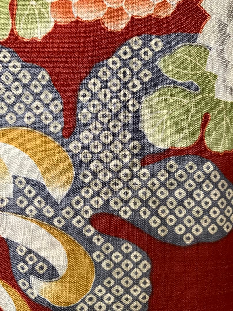 撫松庵　ポリエステル　レトロモダン　夏着物 洗える浴衣　菊　単品