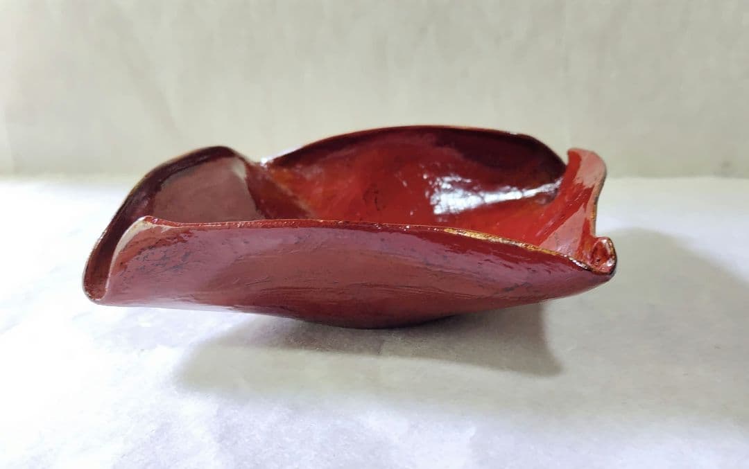 乾漆菓子器 朱溜、黒の二点 (未使用 新品同様)